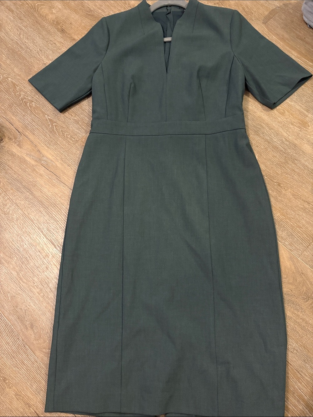 Ann Taylor Forest Green Midi Sheath Dress